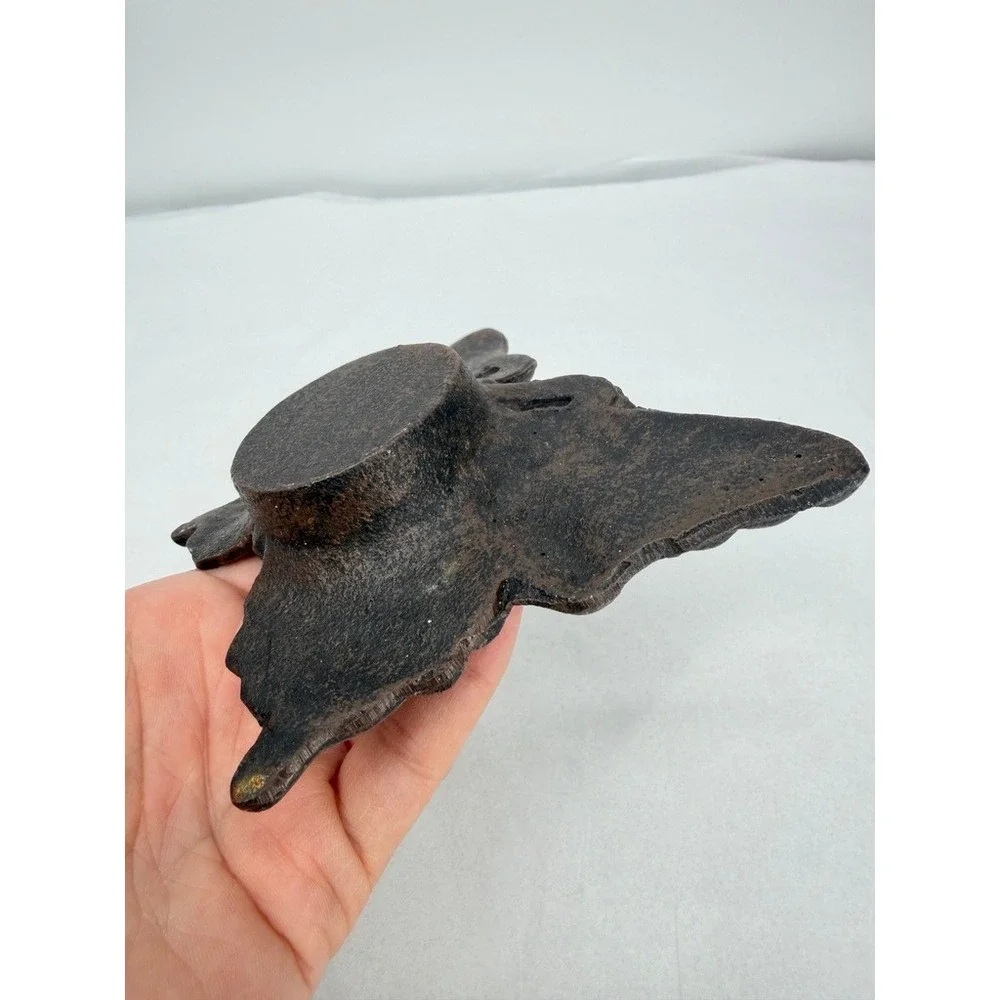 Cast Iron Butterfly Shaped Votive Candle Holder Rustic Primitive Nature Decor